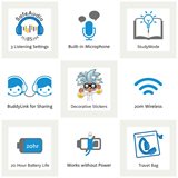 Trådlösa hörlurar BuddyPhones Play+, Onanoff